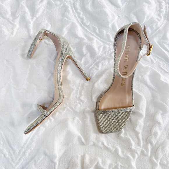 Stuart Weitzman Nudistcurve Ankle Strap Sandal Size 7 - Picture 4 of 9
